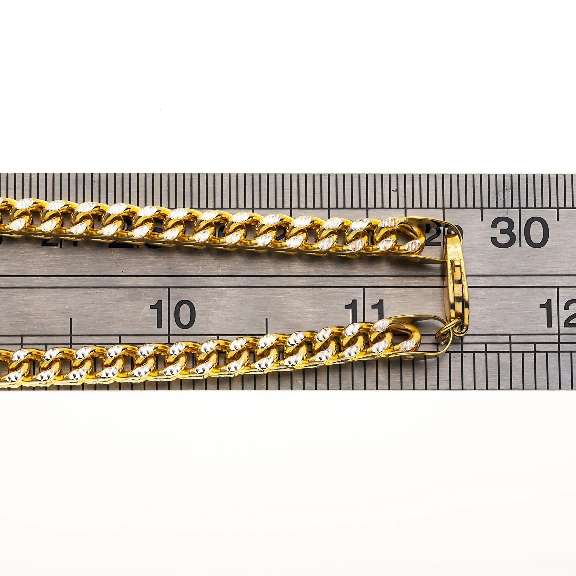 14K GOLD DIAMOND CUT 5MM FRANCO CHAIN