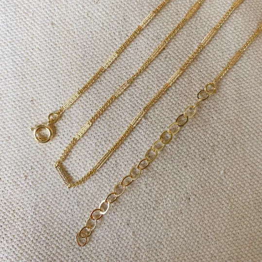 18k Gold Filled Belly Chain 29.5 inches long   2extender For Beach, Summer Body Jewelry,