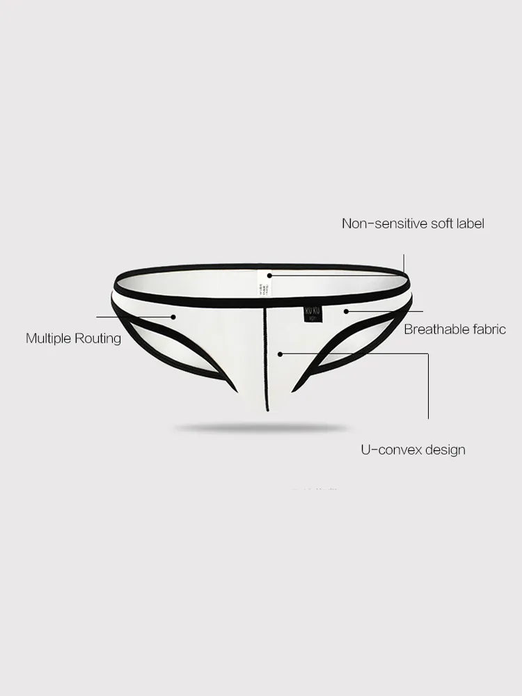3-pack Men's Nylon Low-rise U-shaped Briefs