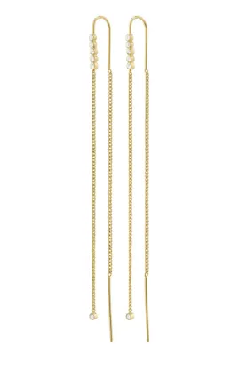 ANDREA RECYCLED CHAIN CRYSTAL EARRINGS