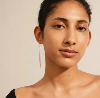 ANDREA RECYCLED CHAIN CRYSTAL EARRINGS