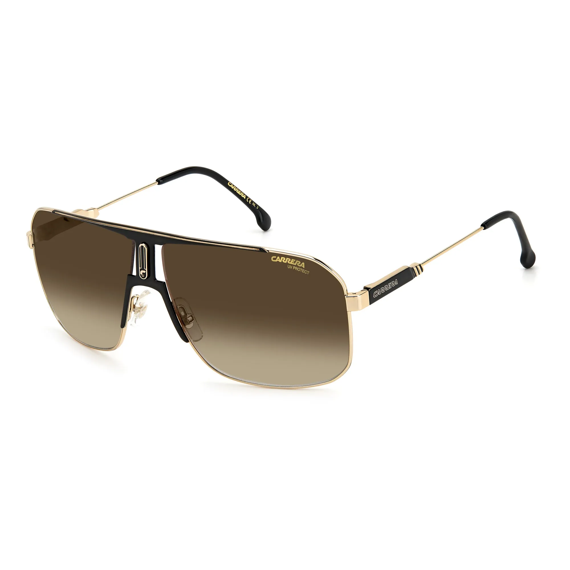 Carrera 1043/ 2M2 65HA(CAR2) Unisex Black Gold Sunglasses