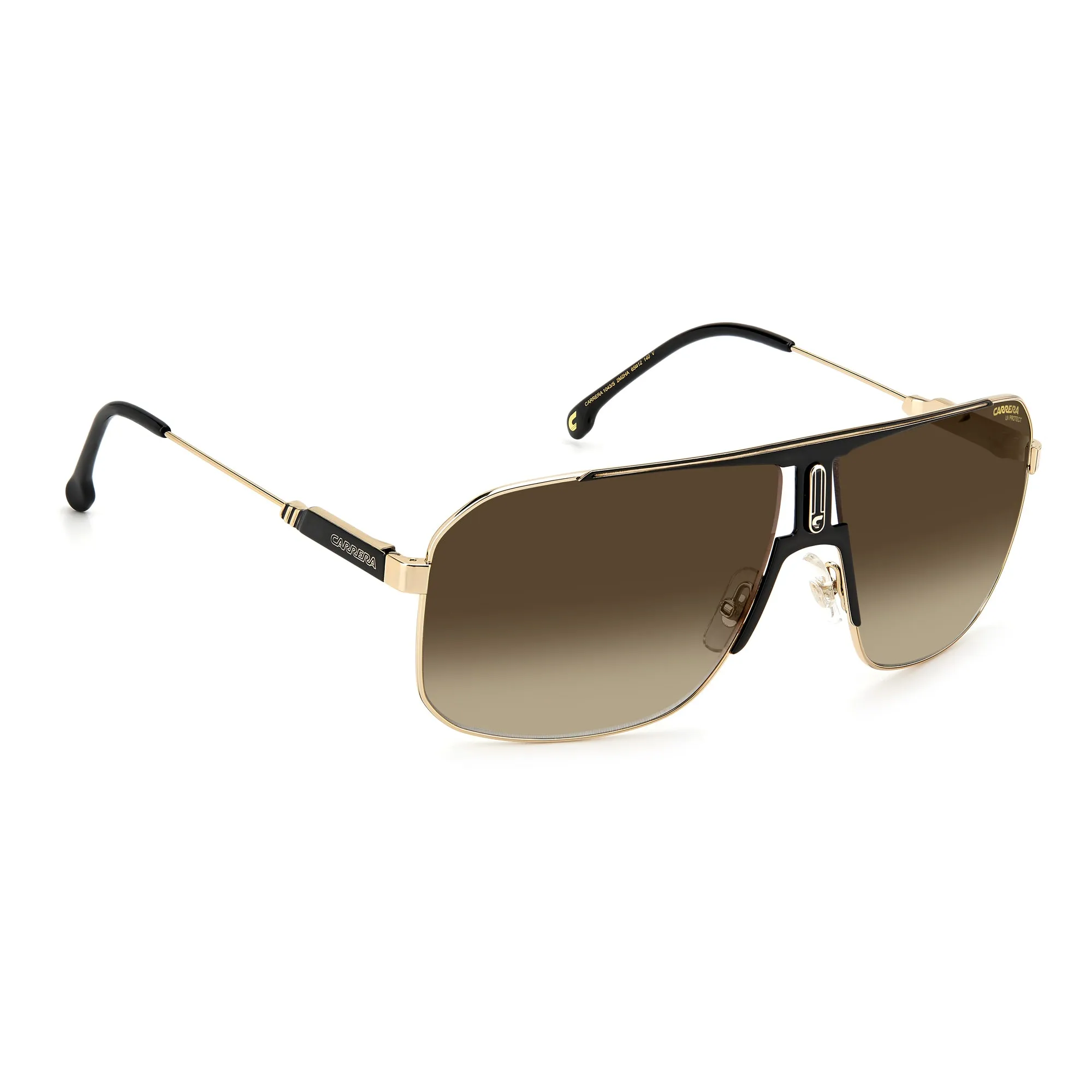 Carrera 1043/ 2M2 65HA(CAR2) Unisex Black Gold Sunglasses