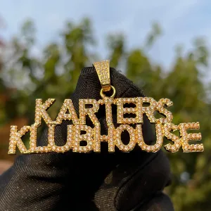 Custom Diamond Micro Font Pendant