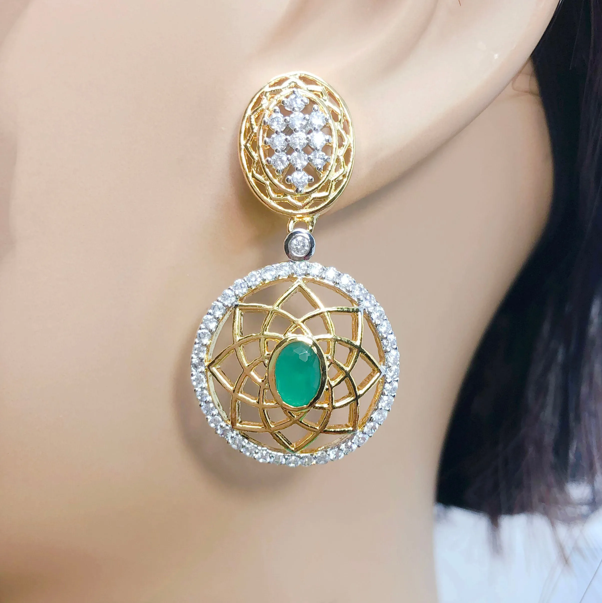 Dreamcatcher American Diamond Earrings (E885)