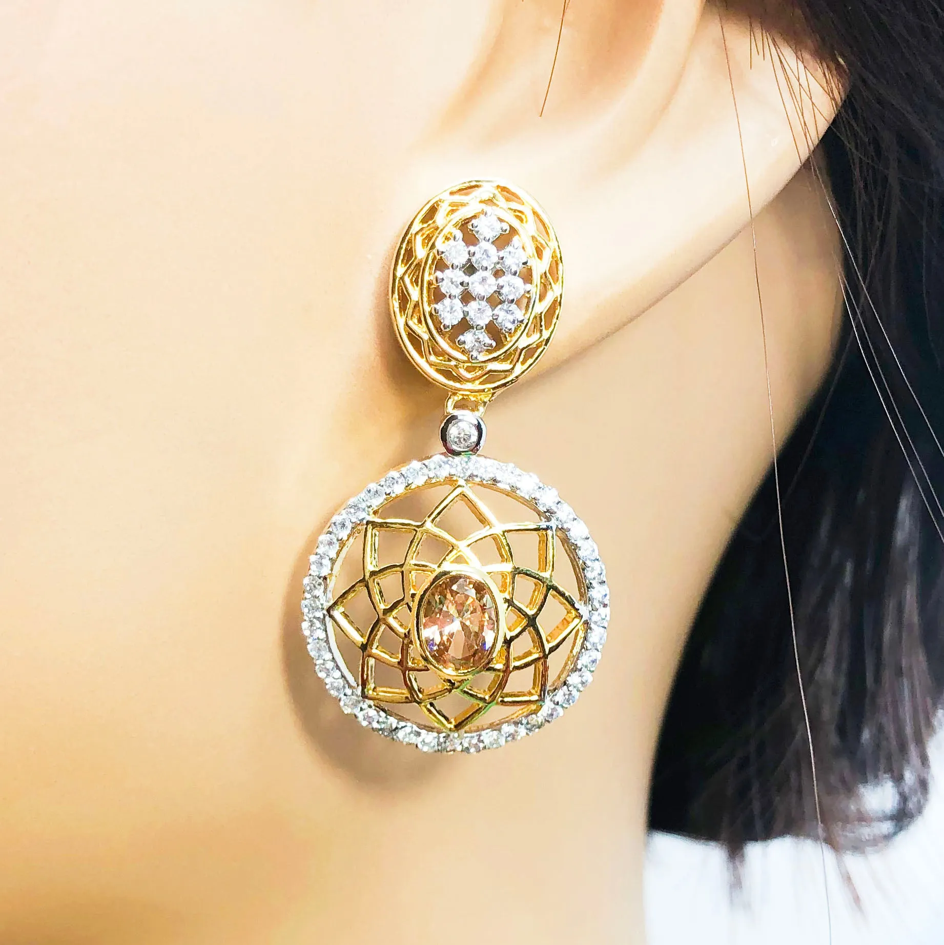 Dreamcatcher American Diamond Earrings (E885)