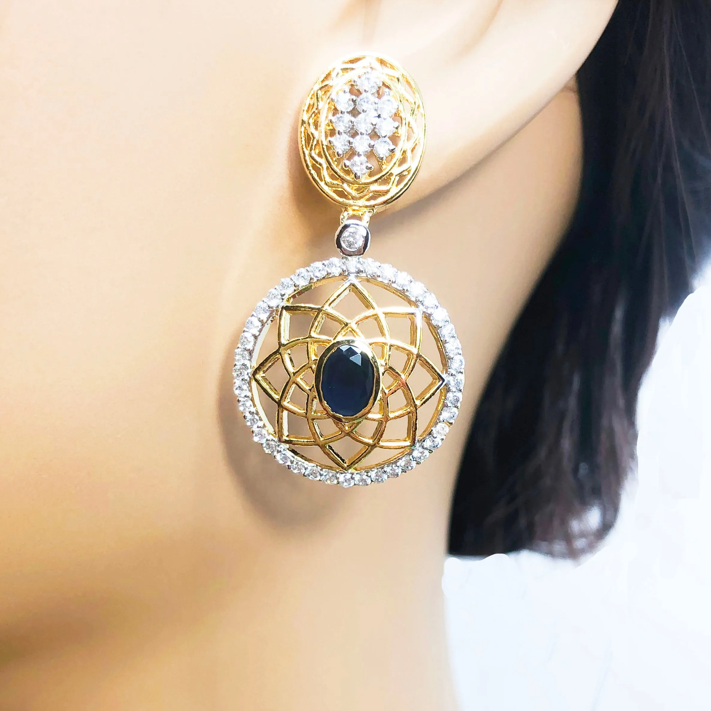 Dreamcatcher American Diamond Earrings (E885)