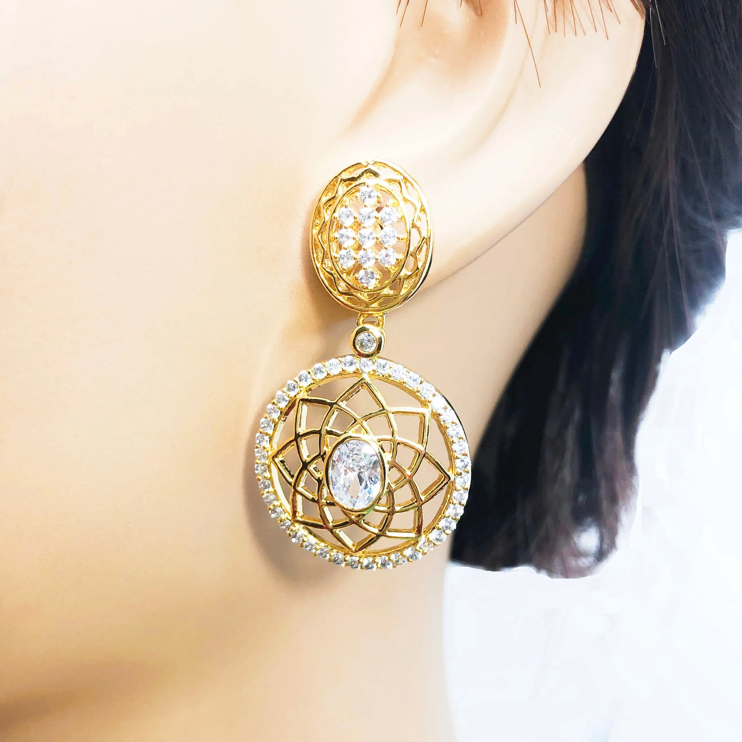 Dreamcatcher American Diamond Earrings (E885)