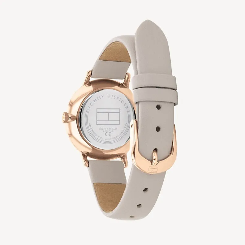 Dress Watch With Grey Leather Strap