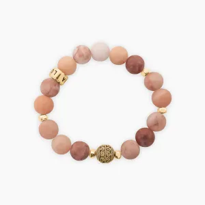 Etna Peach Aventurine Bracelet - Gold Vermeil