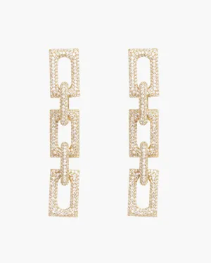 FLAT BLOCK EARRINGS IN GOLD