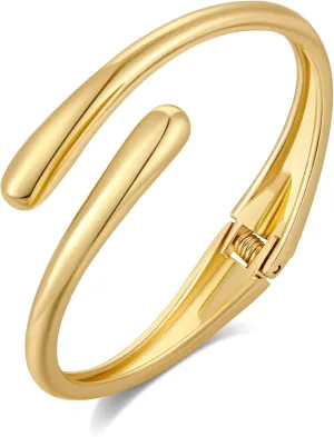 Gold Bangle Bracelets For Women Gold Polished Thick Waterdrop Bangle Trendy Chunky Cuff bangles Jewelry for Women