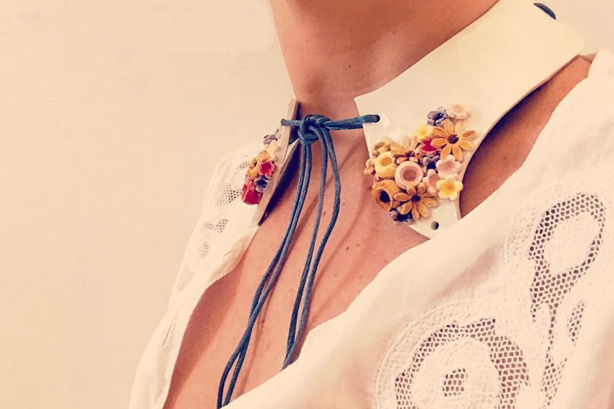 Handmade Ceramic Spring Collar