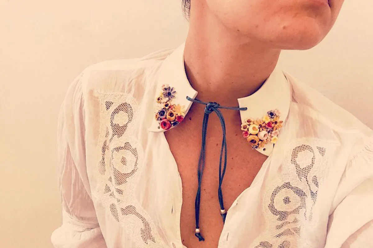 Handmade Ceramic Spring Collar