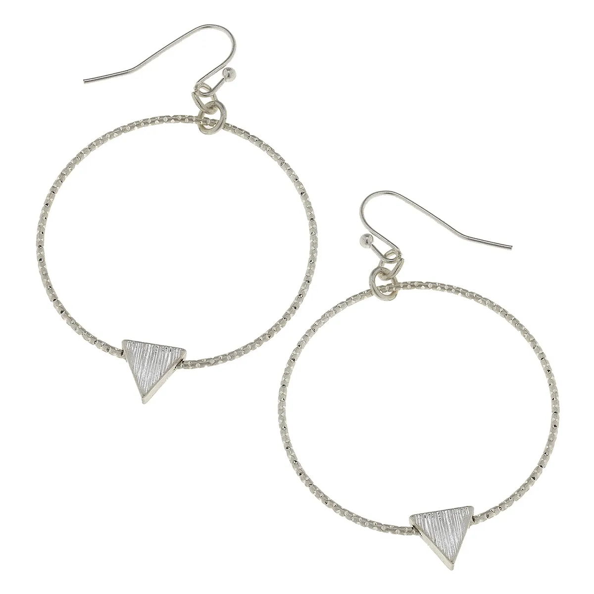 Hoop Earrings with Triangle