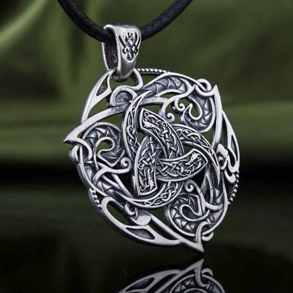 Horns of Odin Amulet - Sterling Silver or Gold