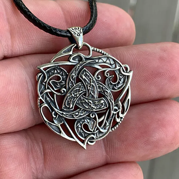 Horns of Odin Amulet - Sterling Silver or Gold