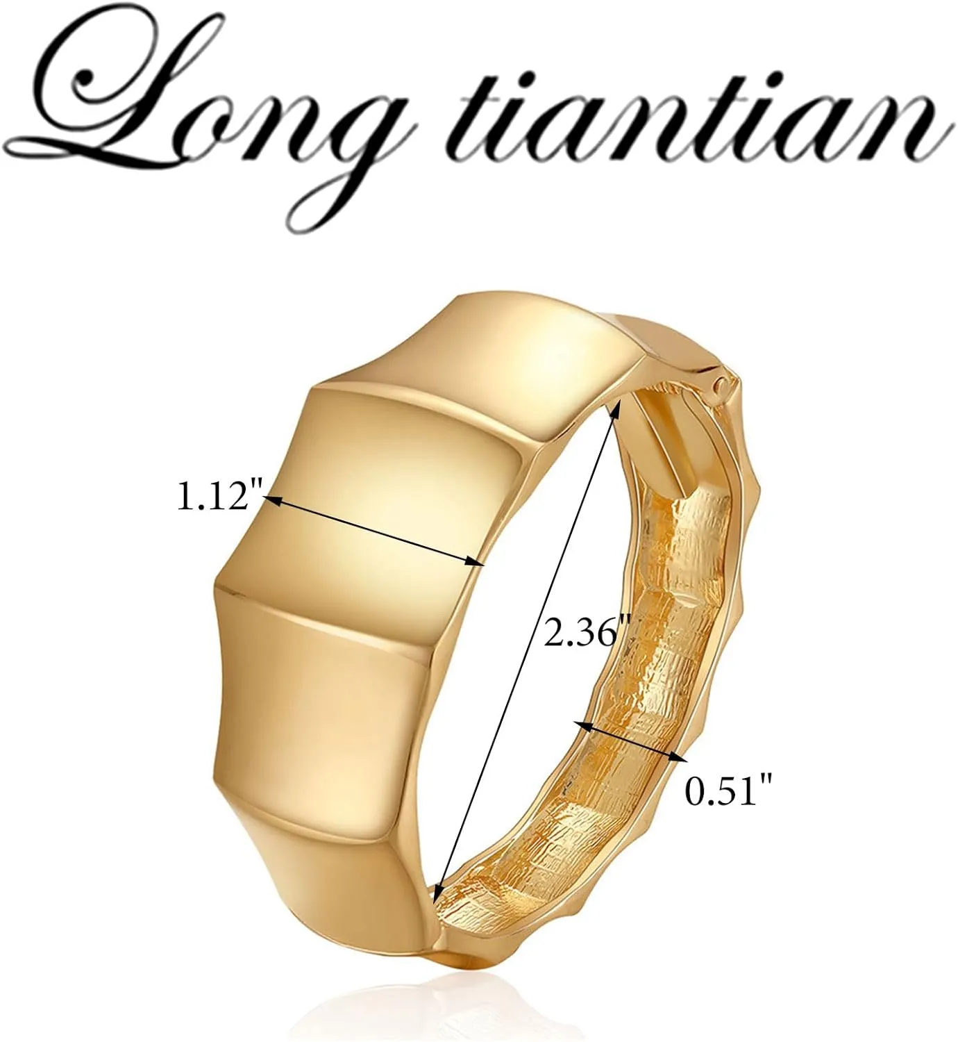 Long tiantian Gold Bangles for Women Bangle Bracelets Chunky Bangles Bracelets Non Tarnish Gold/Silver Bracelet for Women Trendy Jewelry Gifts
