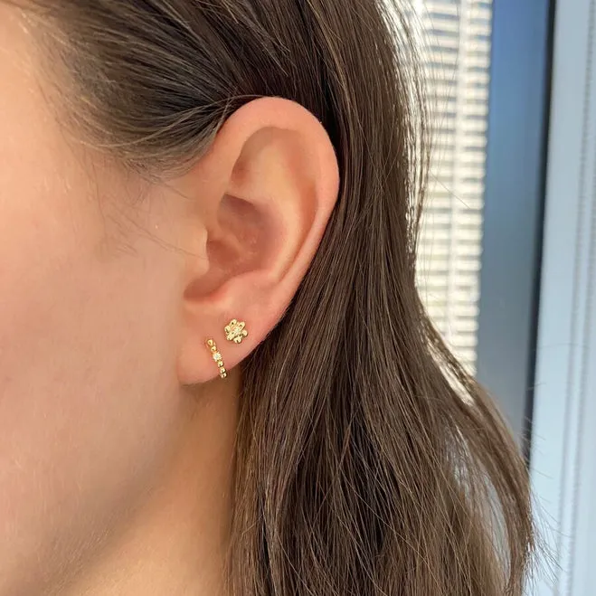 Poppy Rae Pebble Huggies in Yellow Gold