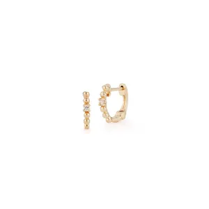 Poppy Rae Pebble Huggies in Yellow Gold