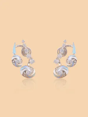 Westside X Pome Blue Swirl Lab Diamond Earrings