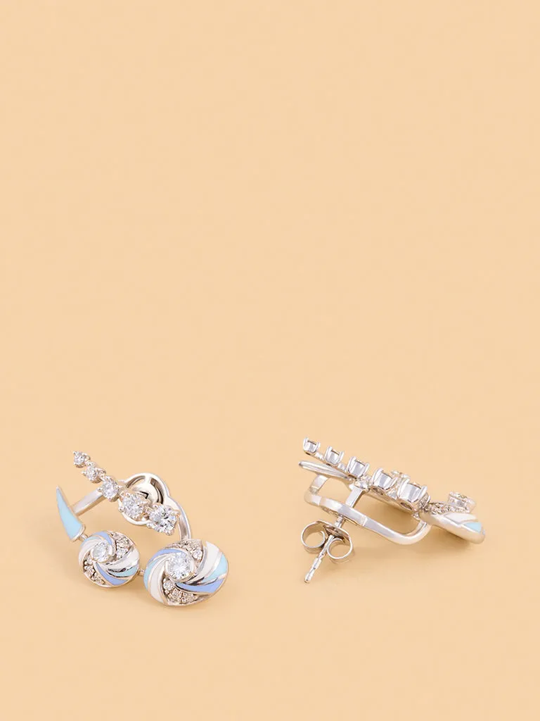 Westside X Pome Blue Swirl Lab Diamond Earrings